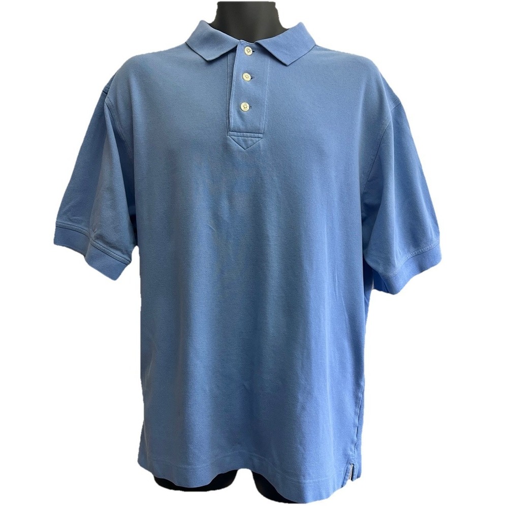 Cutter & Buck Polo Shirt Blue Medium Business Casual Golf Preppy Men Clothing